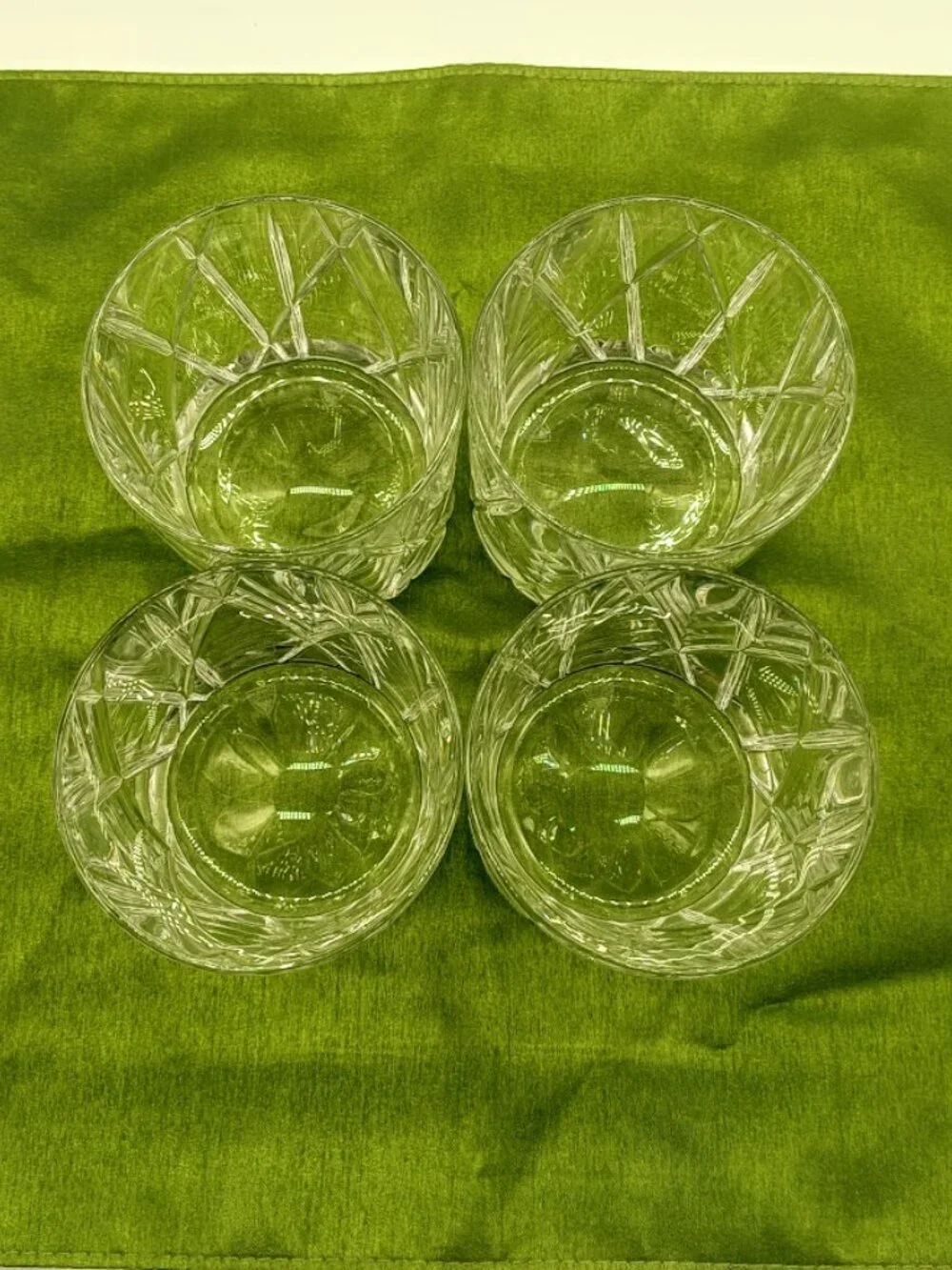 Set of 4 Orrefors City Double Old-Fashioned Crystal Glasses